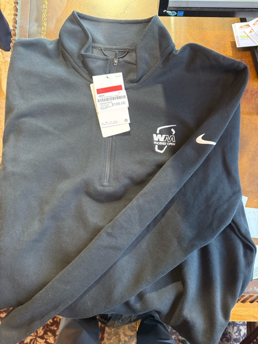 Nike Black WM Phoenix Open Quarter-Zip Pullover - Picture 2 of 3